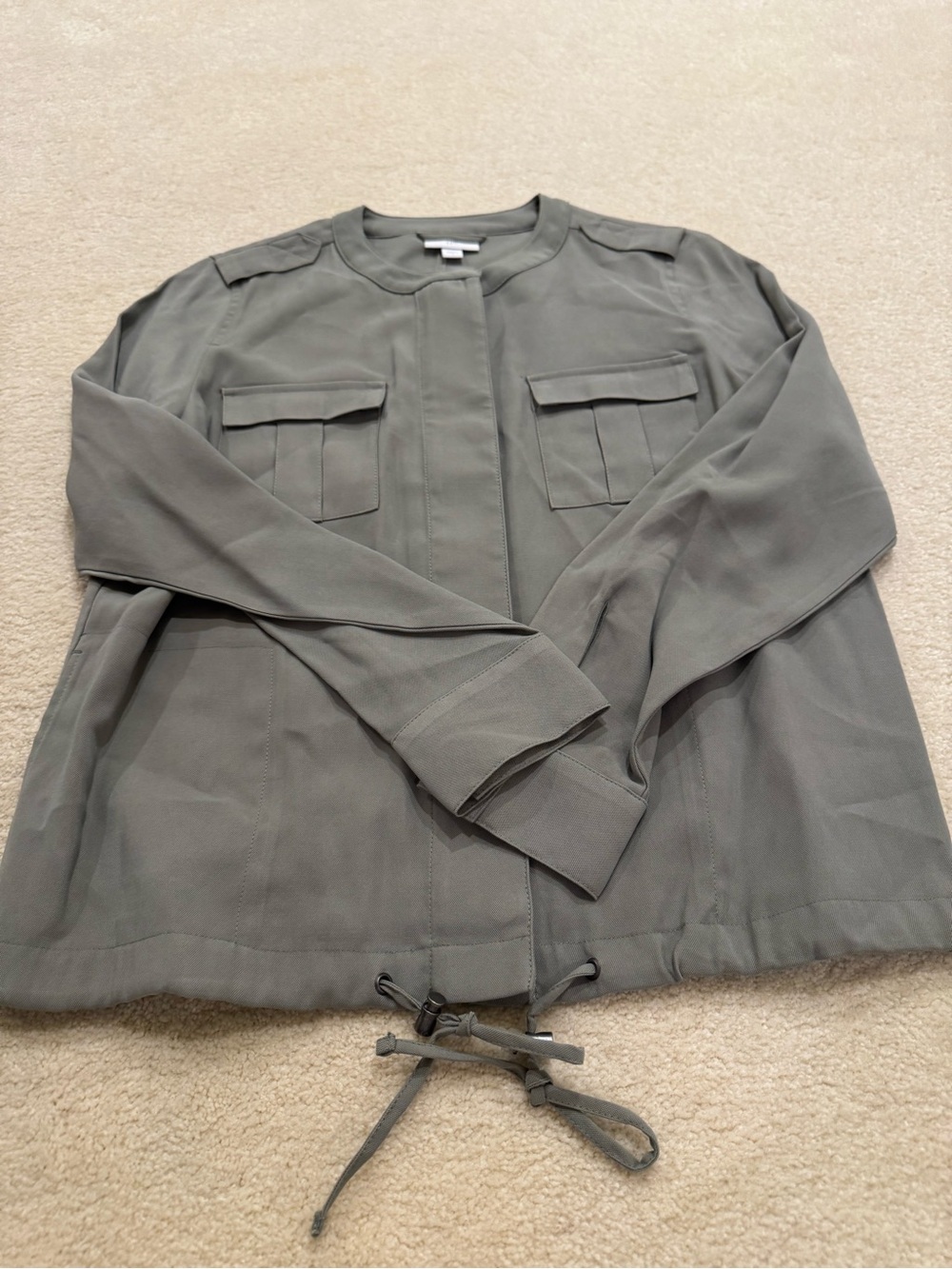 J. Jill Green Utility Jacket with Drawstring